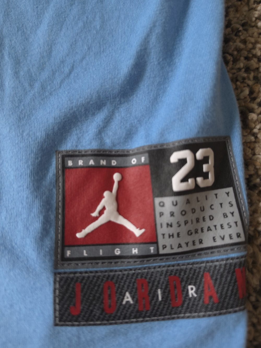 Air Jordan Short Sleeve Graphic T-Shirt Youth Large Blue Activewear Athleisure - Picture 3 of 6